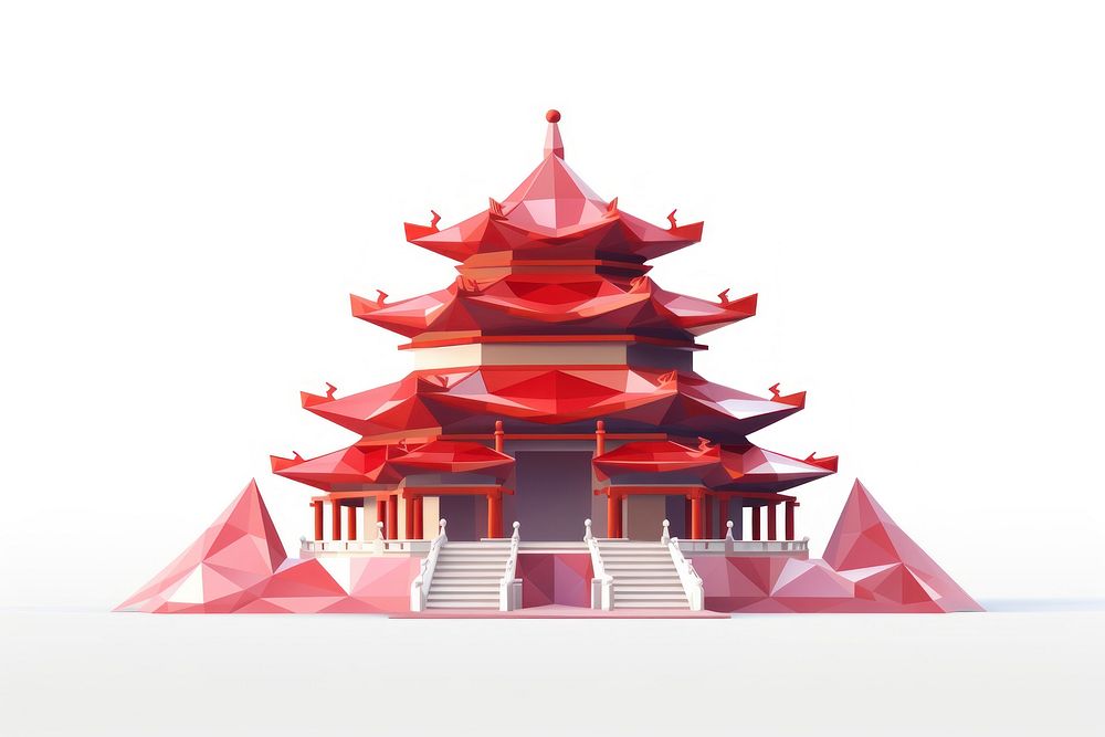 Chinese temple architecture building pagoda. AI generated Image by rawpixel.