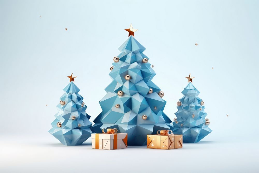 Christmas tree art celebration decoration. AI generated Image by rawpixel.