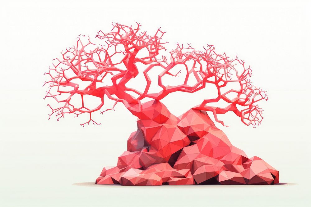 Coral plant tree art. AI generated Image by rawpixel.