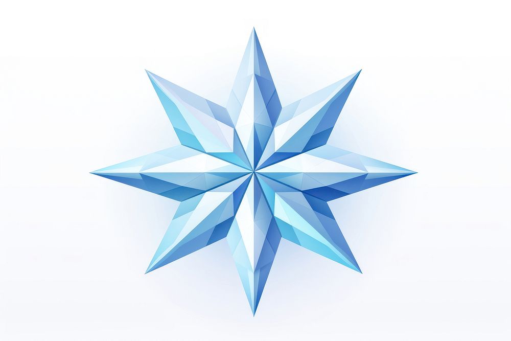 Star symbol white background snowflake. AI generated Image by rawpixel.
