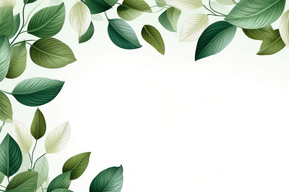 Leaves border backgrounds pattern plant. AI generated Image by rawpixel.