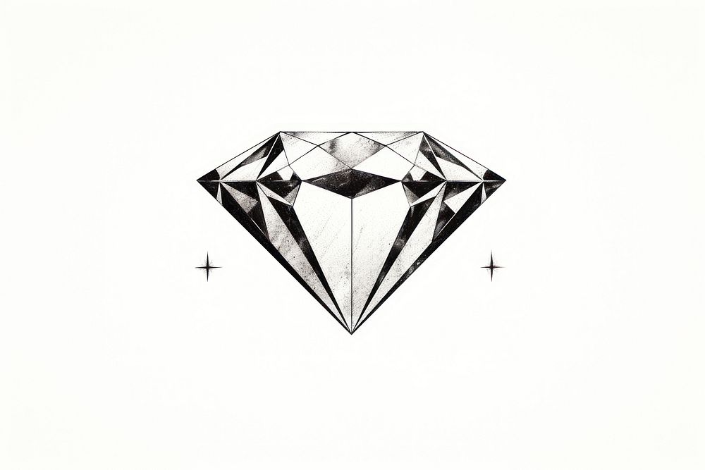 Diamond jewelry line white background. AI generated Image by rawpixel.