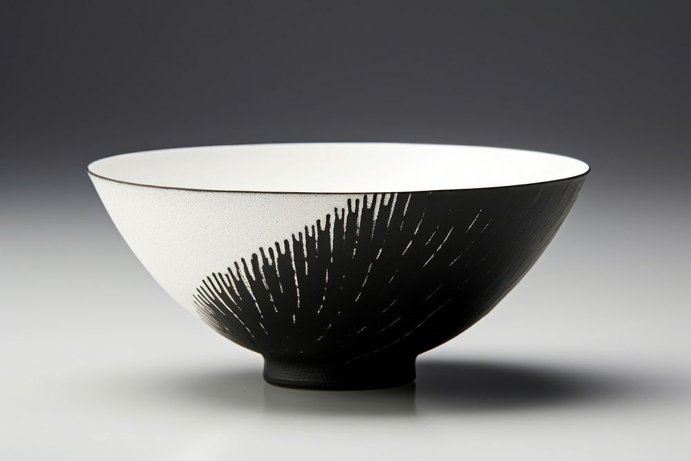 Rice bowl porcelain black tableware. AI generated Image by rawpixel.