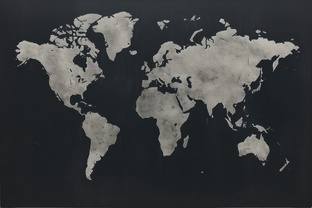 World backgrounds black map. AI generated Image by rawpixel.