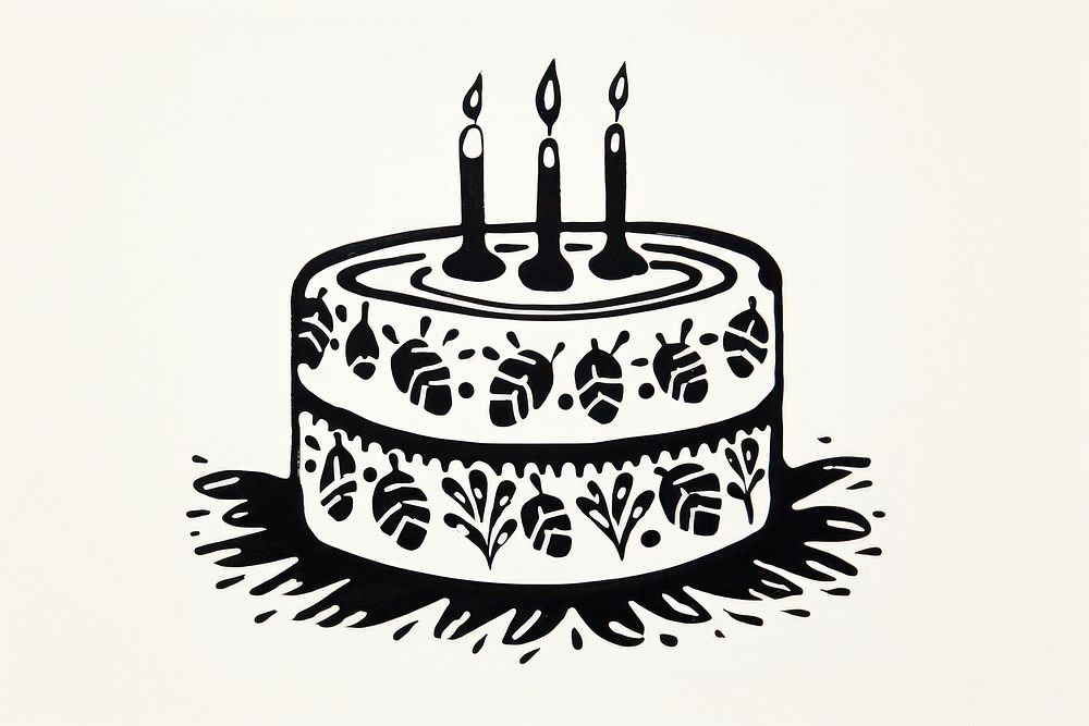 Simple cute birthday cake dessert food anniversary. AI generated Image by rawpixel.