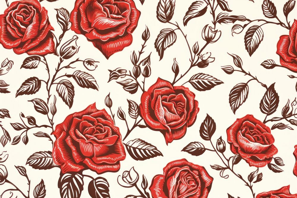 Simple roses backgrounds pattern flower. AI generated Image by rawpixel.