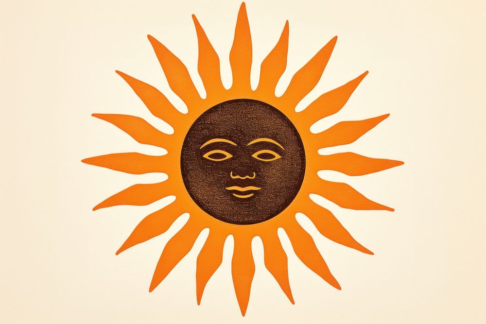 Simple sun anthropomorphic representation creativity. AI generated Image by rawpixel.