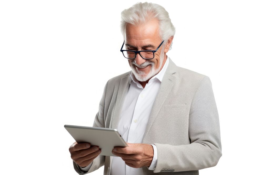 Using a digital tablet computer reading adult. AI generated Image by rawpixel.
