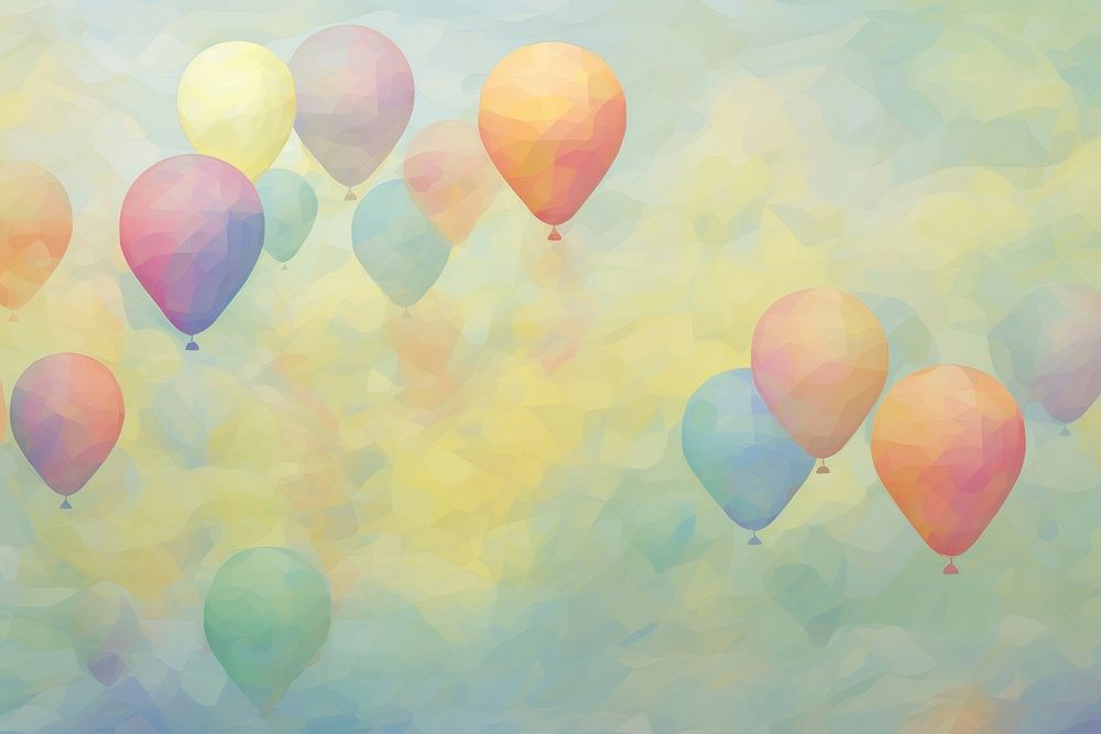 Balloon pattern backgrounds painting aircraft. AI generated Image by rawpixel.