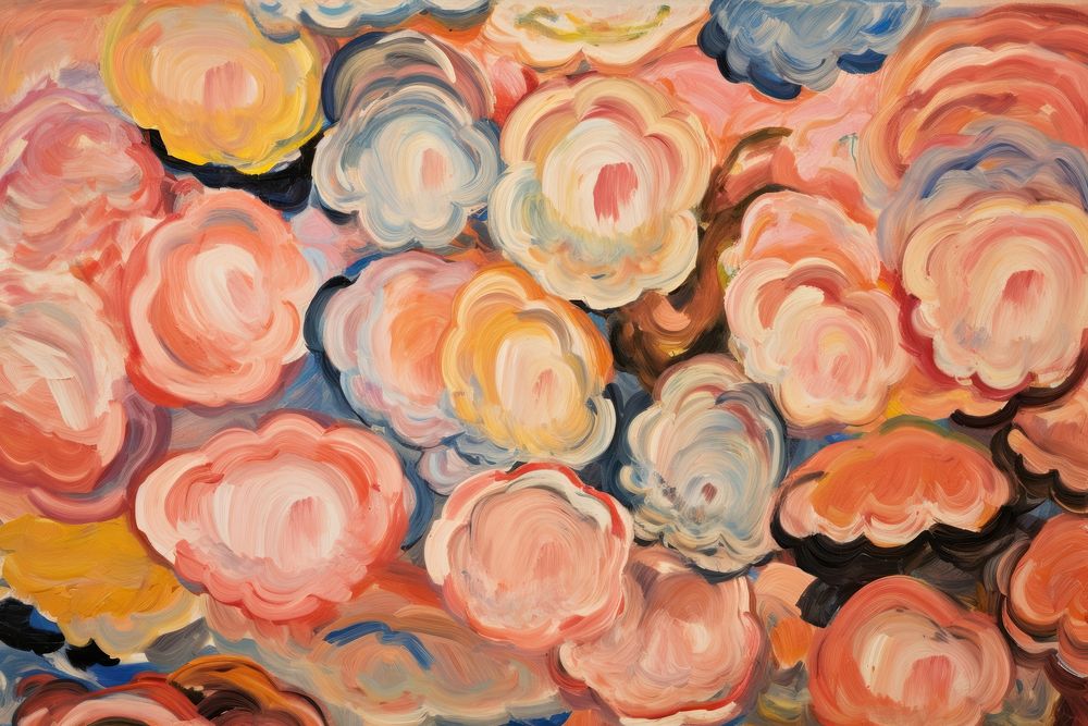 Oyster pattern painting backgrounds flower. AI generated Image by rawpixel.