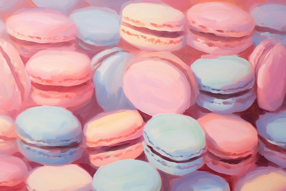 Macaron pattern backgrounds macarons food. AI generated Image by rawpixel.