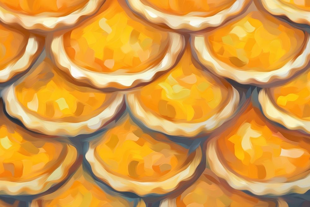 Pumpkin pie pattern backgrounds painting dessert. AI generated Image by rawpixel.