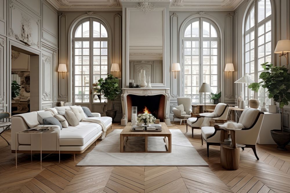 Parisian interior window architecture furniture. 