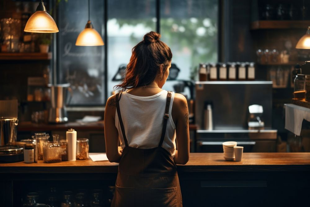 Barista working adult woman. AI generated Image by rawpixel.