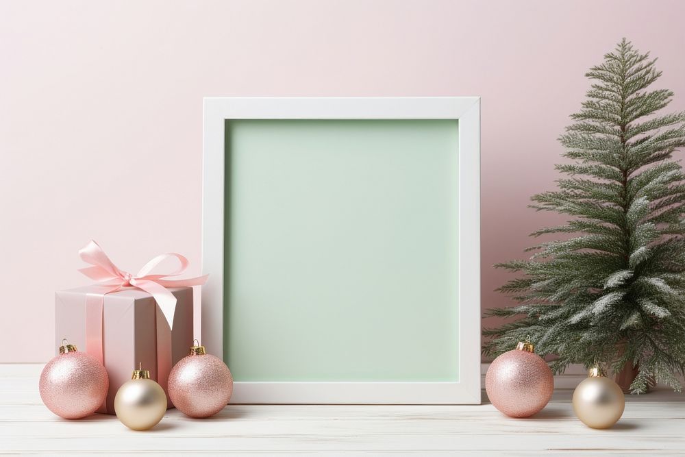 Christmas frame green gift. AI generated Image by rawpixel.