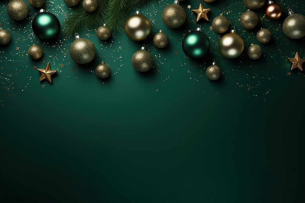 Green background christmas backgrounds decoration. AI generated Image by rawpixel.