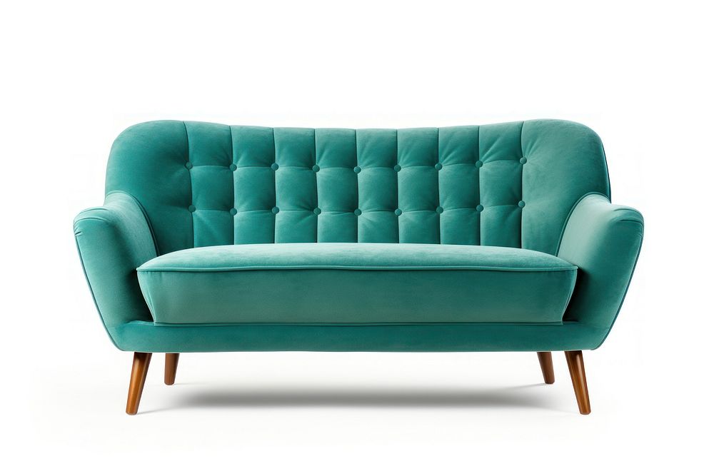Retro sofa furniture armchair cushion. AI generated Image by rawpixel.