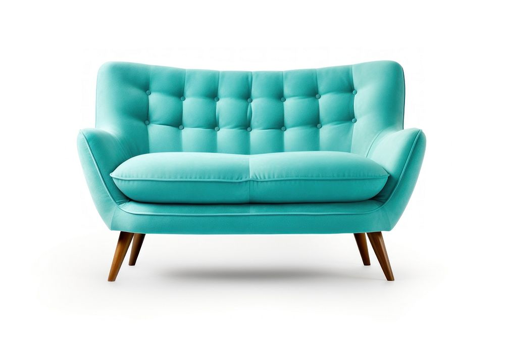 Retro sofa furniture armchair cushion. AI generated Image by rawpixel.