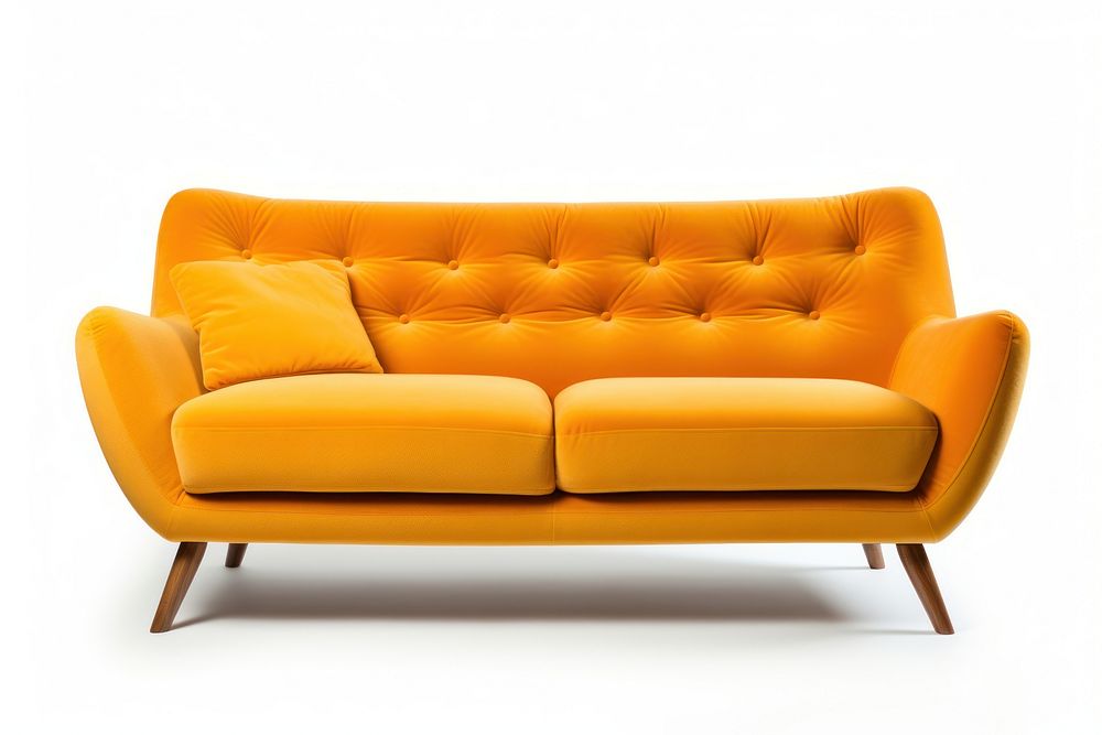Retro sofa furniture cushion chair. AI generated Image by rawpixel.
