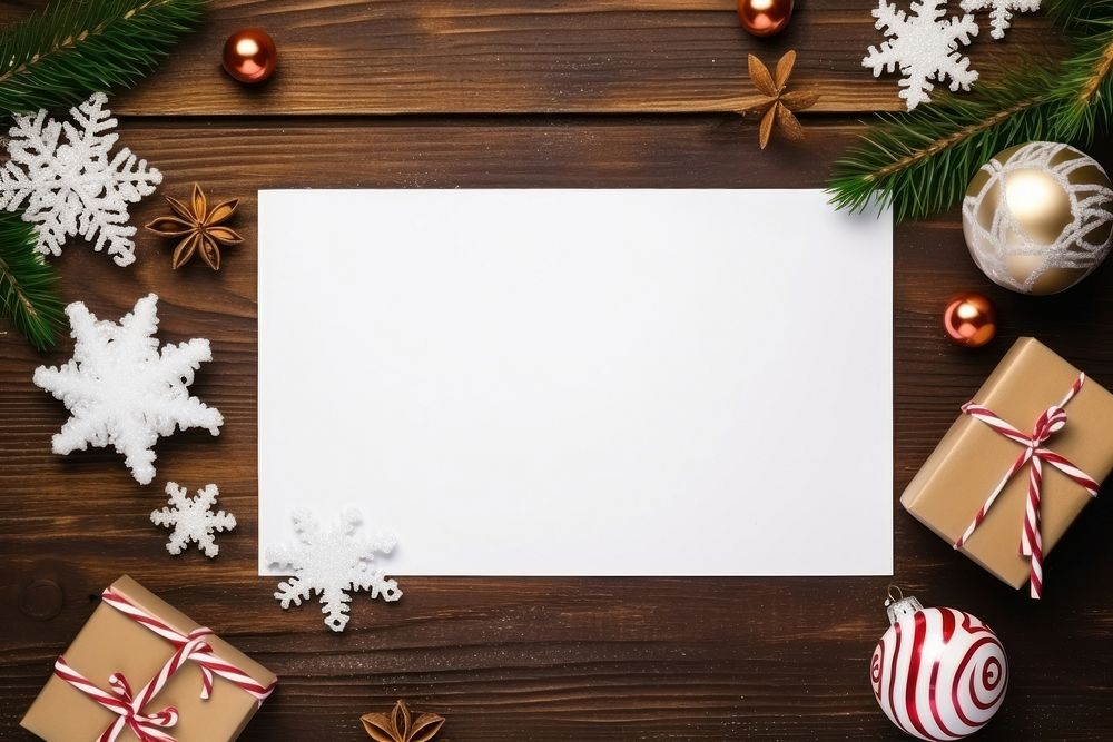 Ripped paper white blank space christmas decoration gift. AI generated Image by rawpixel.