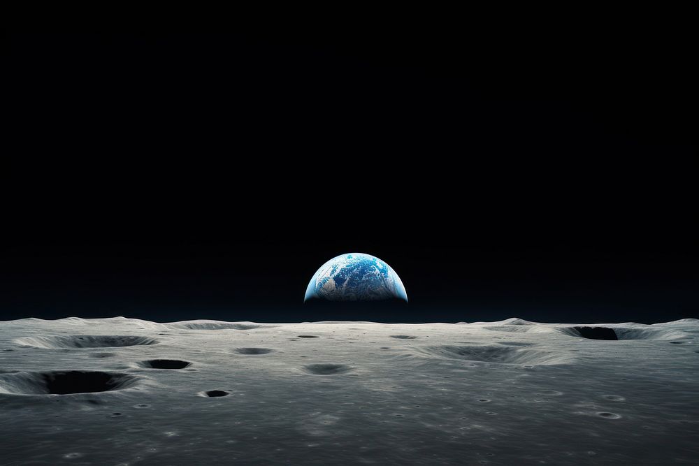 Space moon astronomy outdoors. AI generated Image by rawpixel.