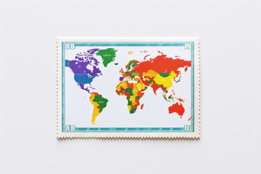 World map white background needlework. AI generated Image by rawpixel.