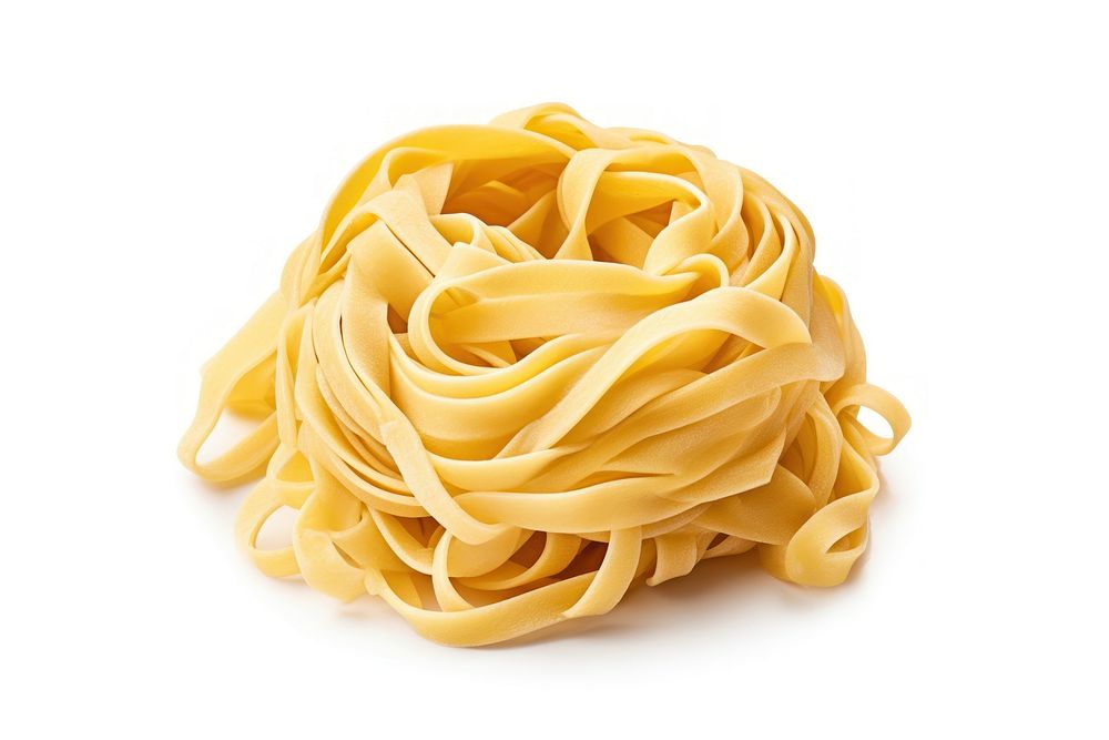 Uncooked nest of tagliatelle pasta spaghetti food. AI generated Image by rawpixel.
