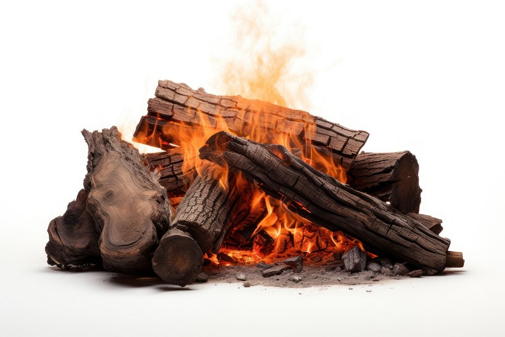 Fire wood fireplace bonfire. AI generated Image by rawpixel.