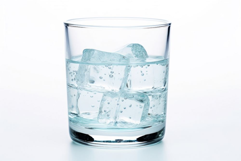 Water glass ice white background. AI generated Image by rawpixel.
