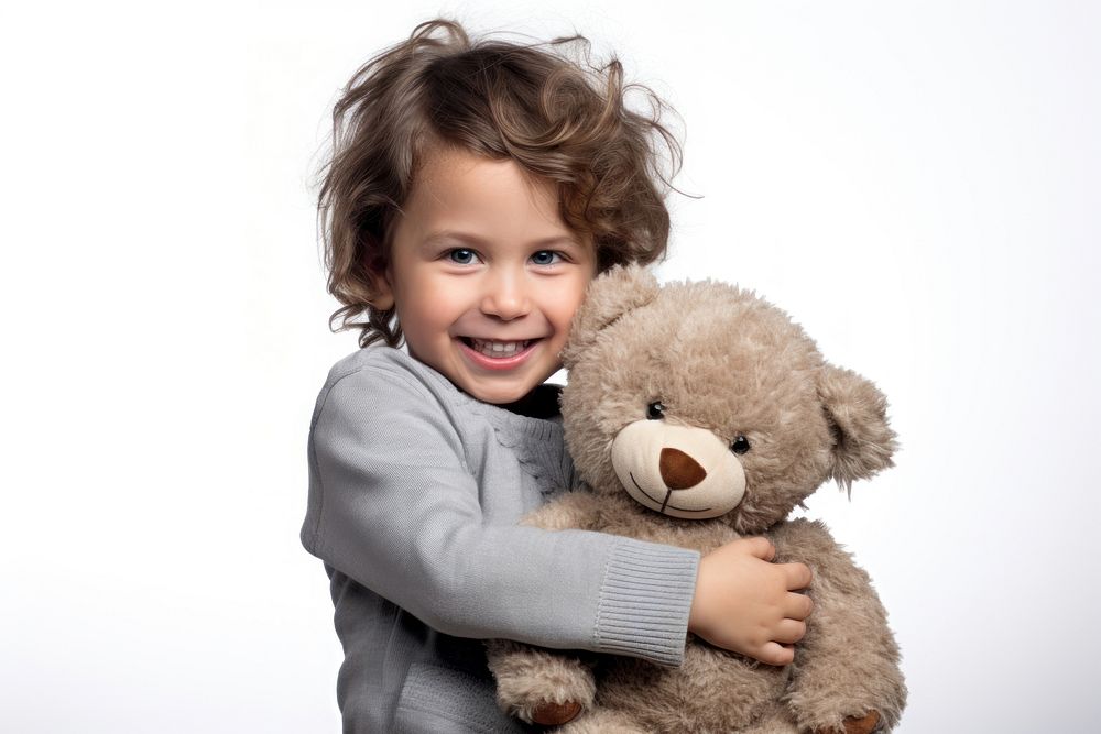 Teddy bear portrait smile photo. AI generated Image by rawpixel.