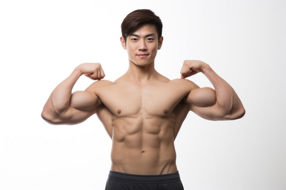 Bicep portrait sports torso. AI generated Image by rawpixel.