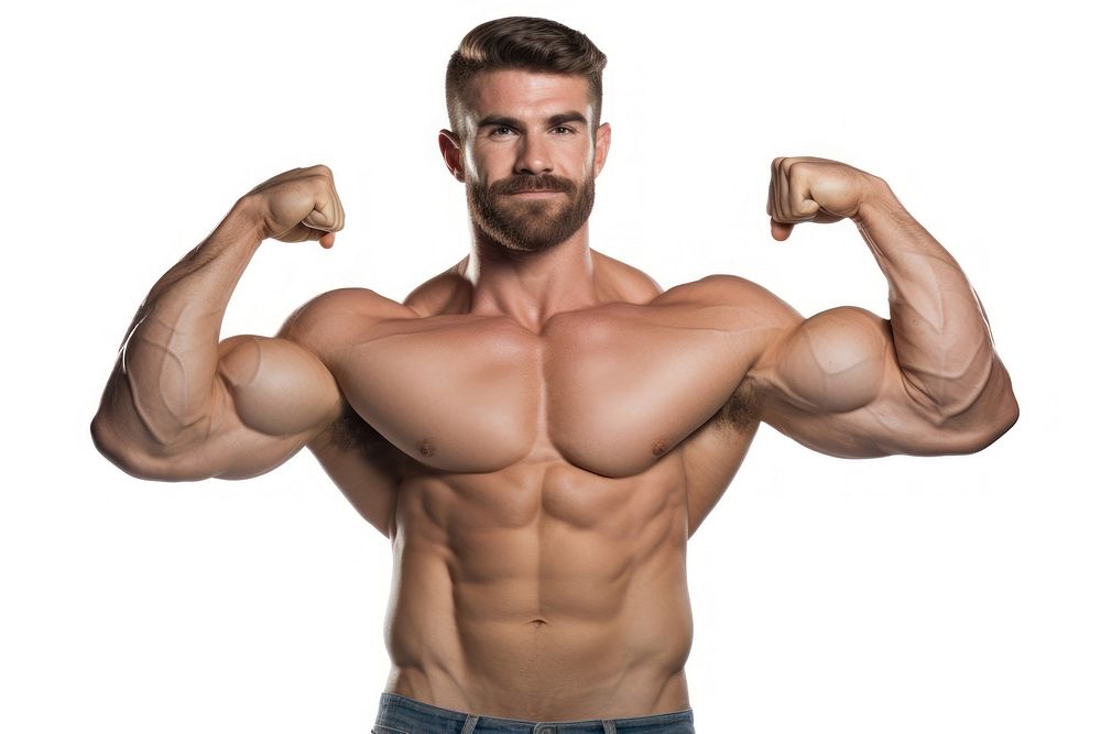Bicep sports adult man. AI generated Image by rawpixel.