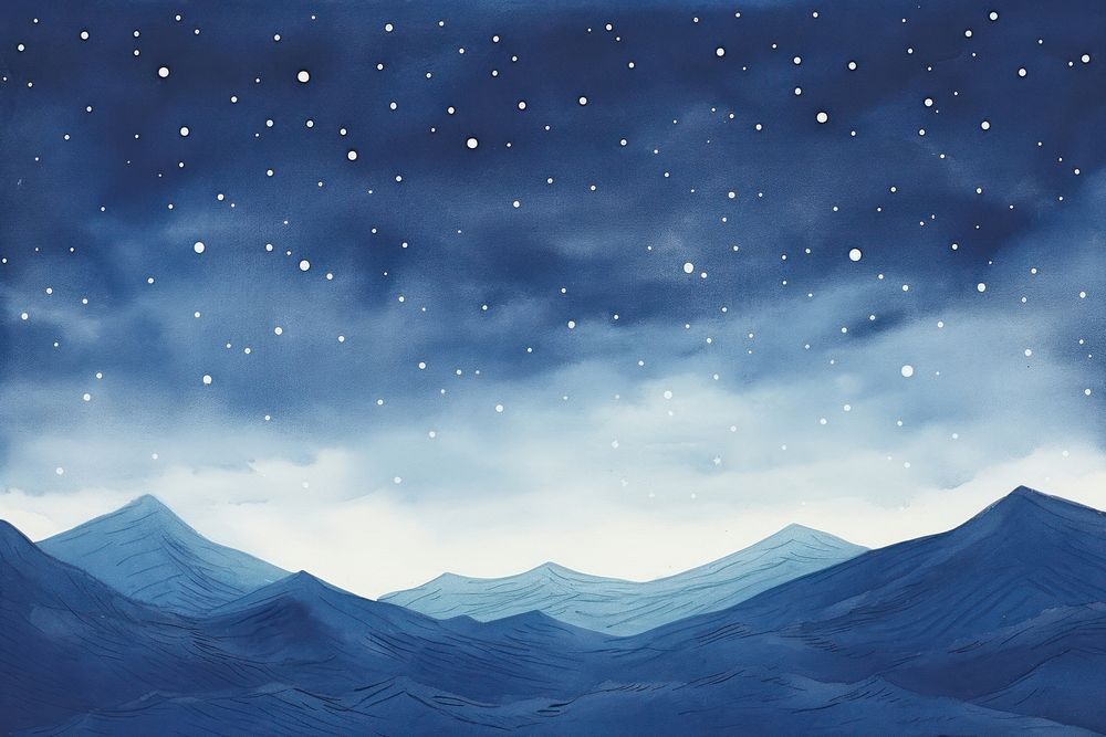 Night christmas sky landscape abstract nature space. AI generated Image by rawpixel.