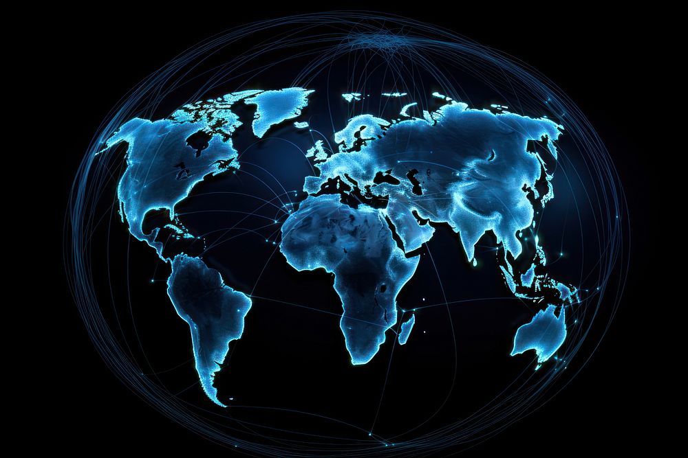 World technology planet globe. AI generated Image by rawpixel.