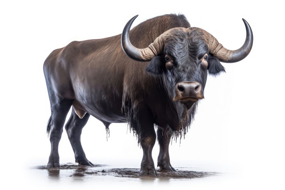 Waterbuffalo livestock wildlife cattle. 