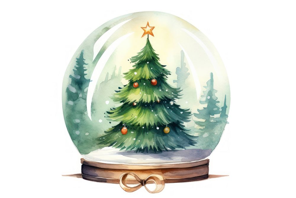 Glass ornament christmas tree plant. AI generated Image by rawpixel.