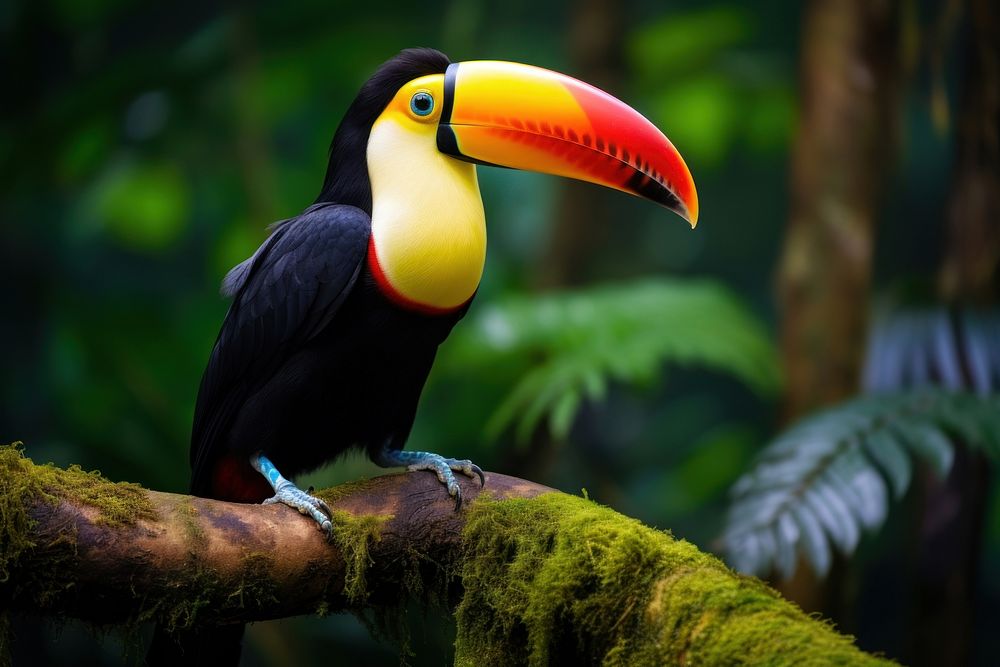 Toucan bird outdoors animal. AI generated Image by rawpixel.