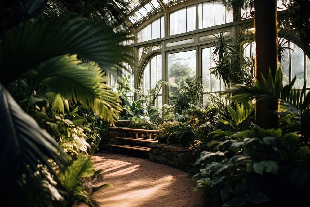 Greenhouse garden outdoors tropics. AI generated Image by rawpixel.