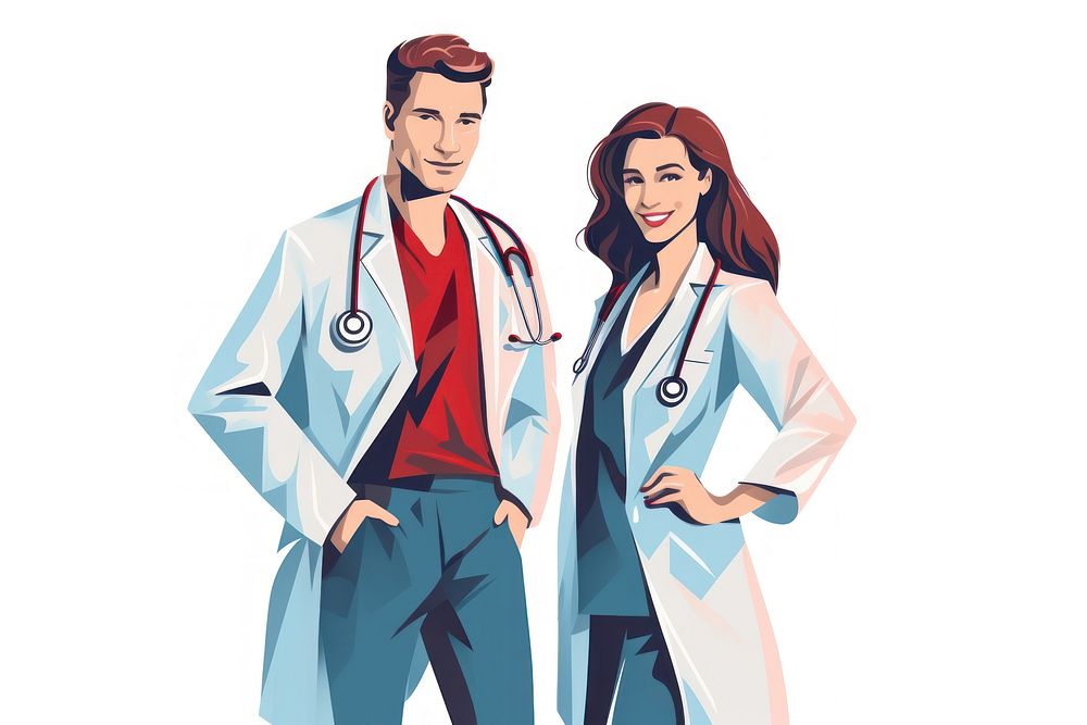 Doctor adult nurse white background. AI generated Image by rawpixel.