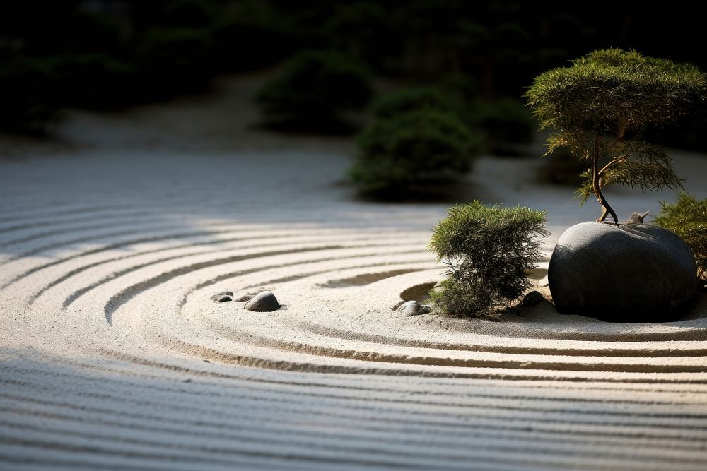 Zen garden architecture outdoors nature. AI generated Image by rawpixel.
