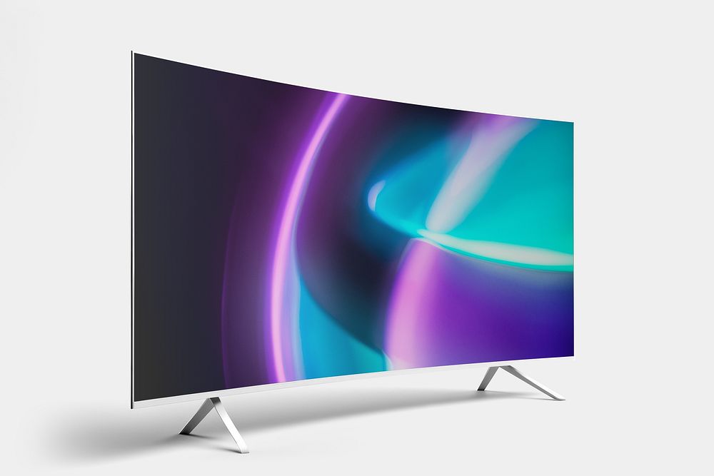 Curved TV, isolated on white | Free Photo - rawpixel