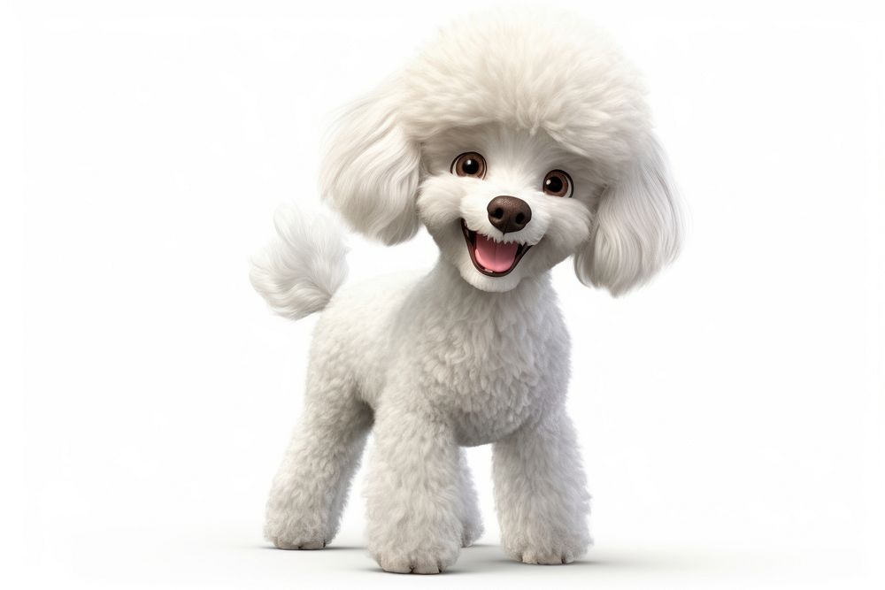 Poodle mammal animal white. AI generated Image by rawpixel.