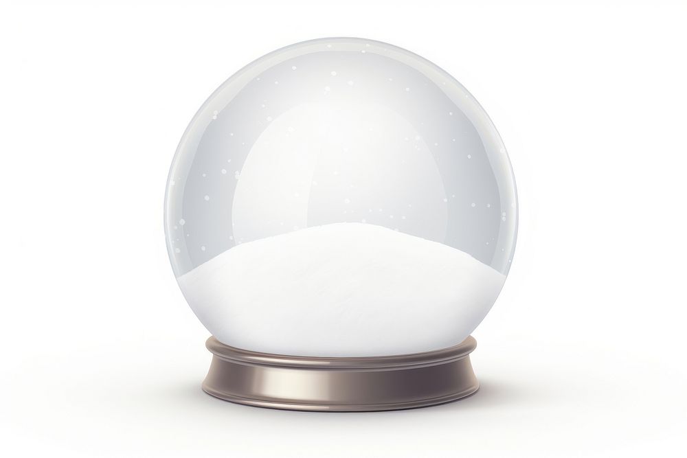 Snow globe sphere white background transparent. AI generated Image by rawpixel.