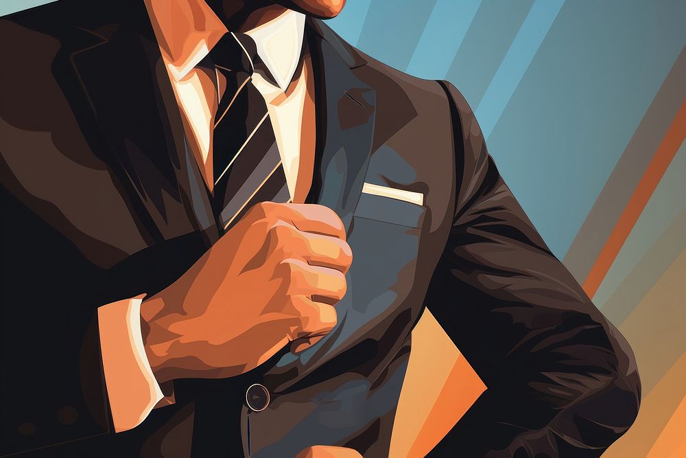 Tie holding blazer tuxedo. AI generated Image by rawpixel.