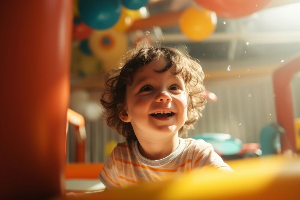 Kid laughing portrait smile. AI generated Image by rawpixel.