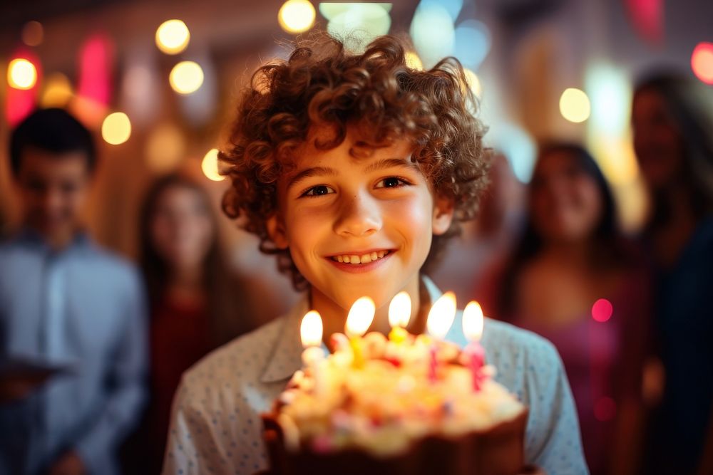 Child cake birthday holding. AI generated Image by rawpixel.