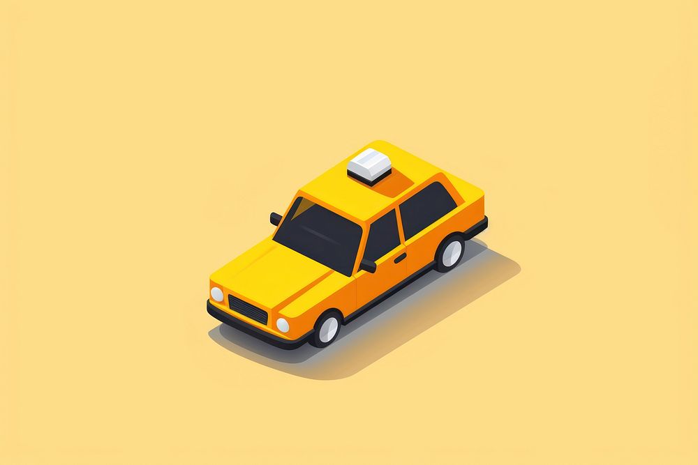 Simple taxi cab isolated vehicle car transportation. AI generated Image by rawpixel.