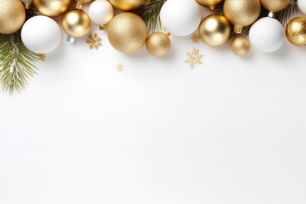 Christmas backgrounds white gold. AI generated Image by rawpixel.