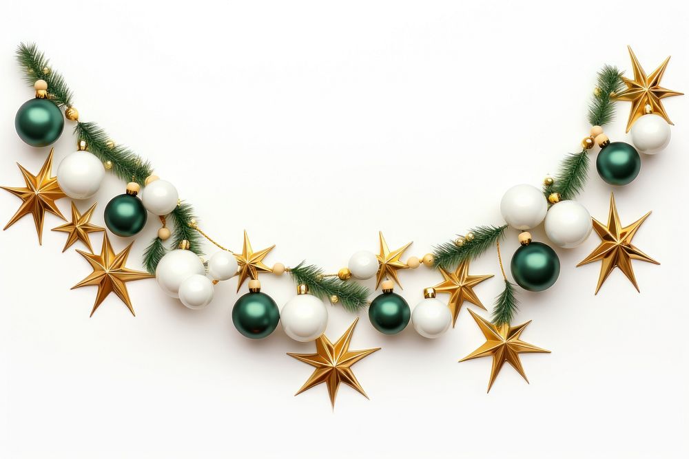 Christmas line garland necklace jewelry green. 