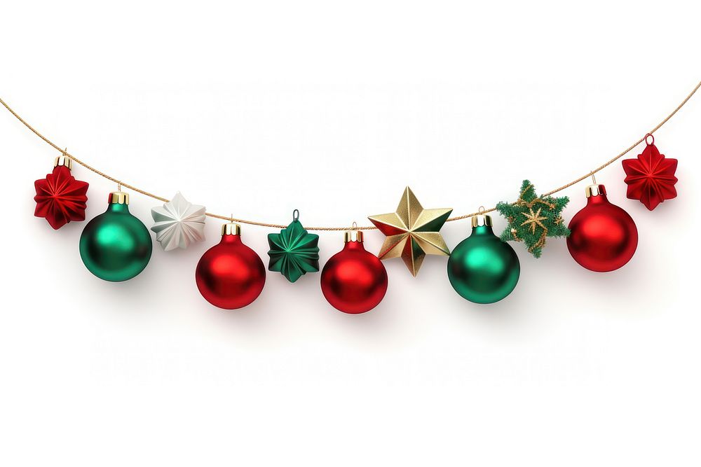 Christmas line garland jewelry green red. AI generated Image by rawpixel.